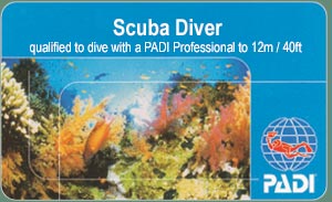 Cours de plongee PADI - Scuba Diver